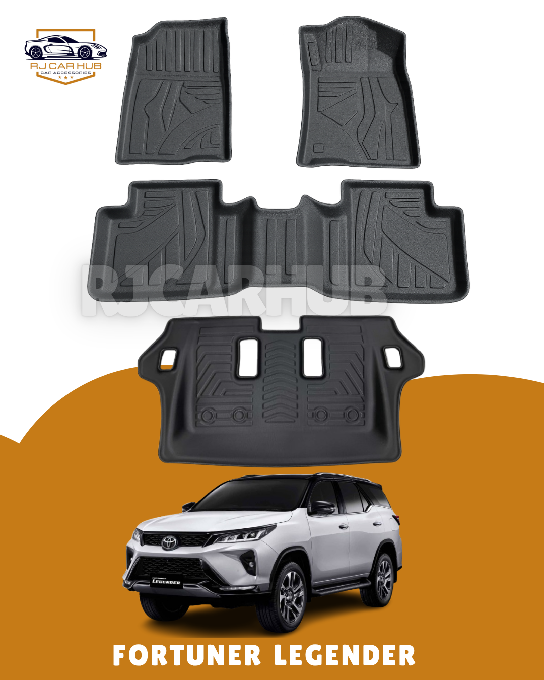 Toyota Fortuner LEGENDER TPE Mats ( 4 PCS ) Black 2023