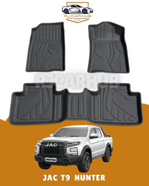 JAC T9 Hunter TPE Floor Mats Black 3 PCS - Premium Car Accessories by RJCARHUB Pakistan