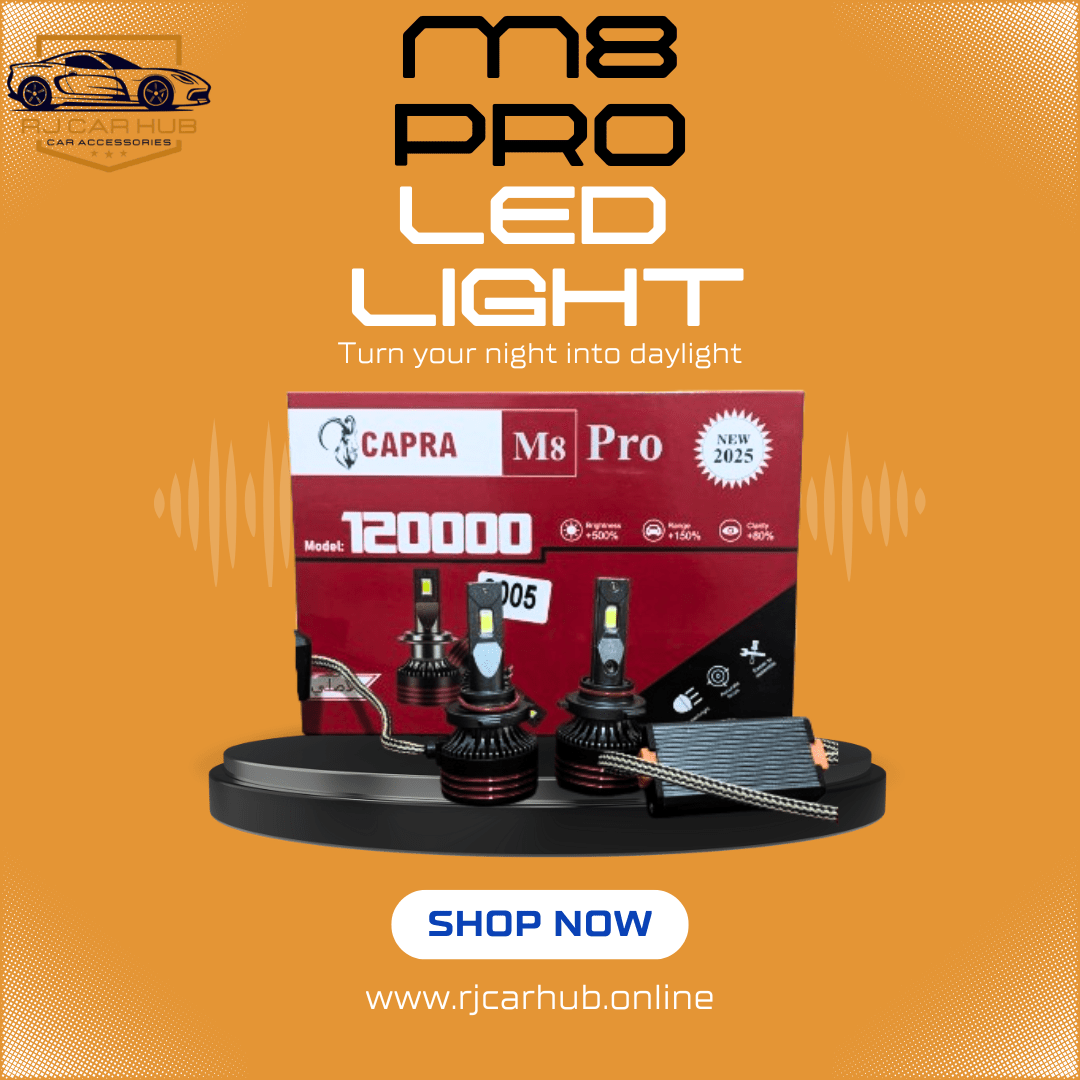 LED Lights H4 M8 Pro High - Power LED Headlight Bulbs for Cars ( 650W Made China ) - Premium Car Accessories by RJCARHUB Pakistan