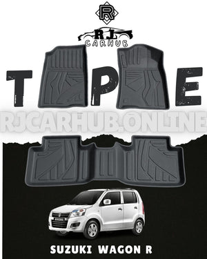 SUZUKI WAGON R TPE MATS 3 PCS BLACK - Premium Car Accessories by RJCARHUB Pakistan