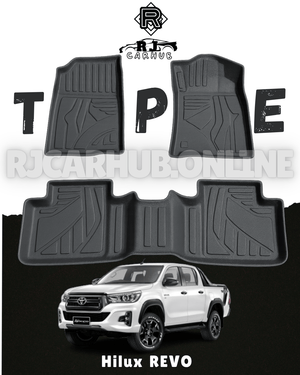 Toyota Hilux Revo TPE Floor Mats 3PCS Model: 2021 2025 - Premium Car Accessories by RJCARHUB Pakistan