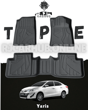 Toyota Yaris 2020 - 23 TPE Floor Mats Premium - Premium Car Accessories by RJCARHUB Pakistan