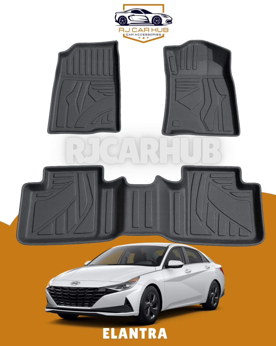Hyundai Elantra TPE Floor Mats 3 PCS 2021 to 2024