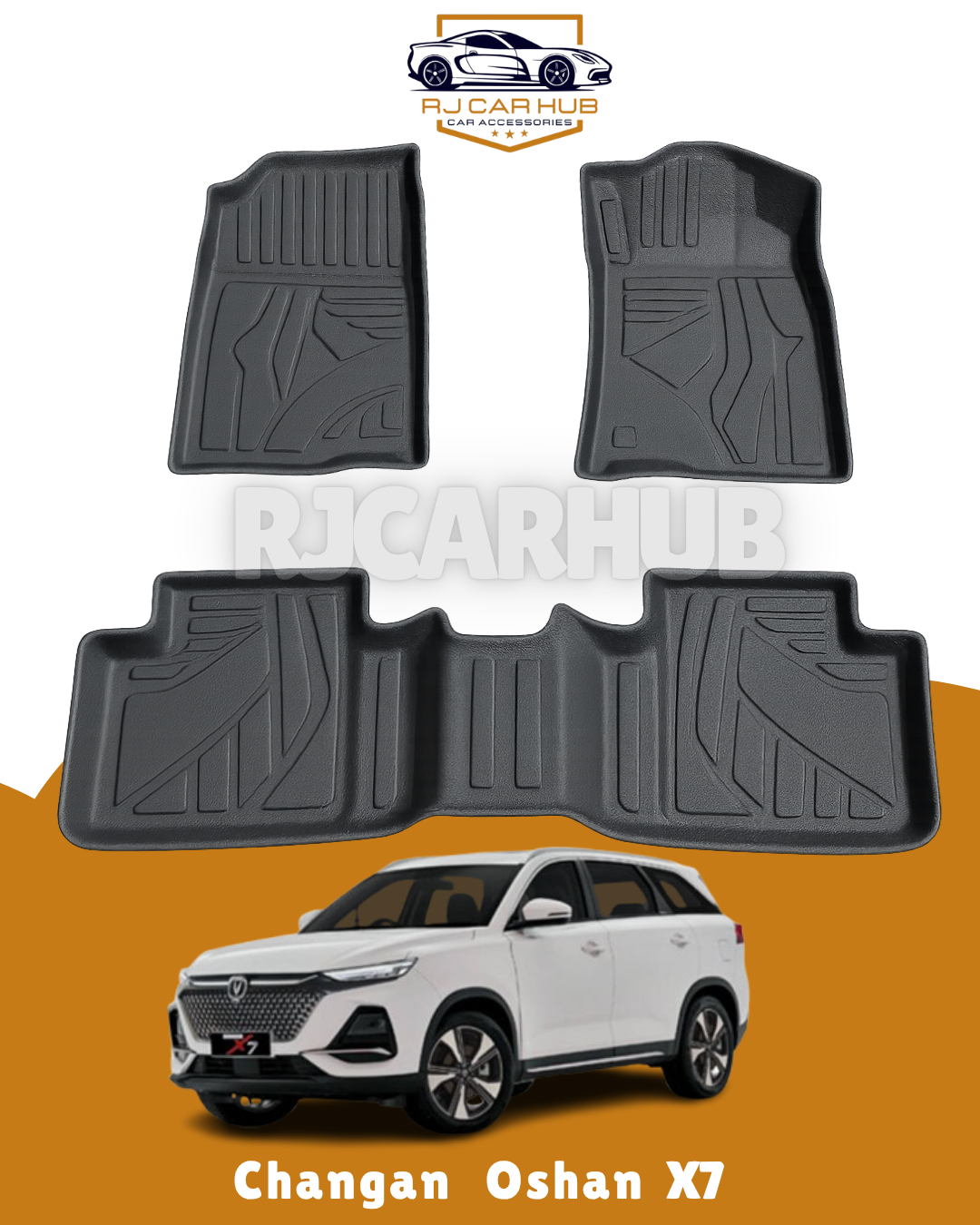 Changan Oshan X7 5 Seater TPE Floor Mats 4 PCS Model: 2022-2025