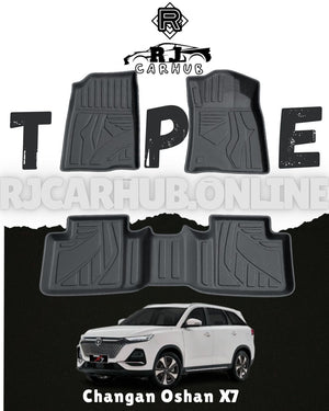 Changan Oshan X7 5 Seater TPE Floor Mats 4 PCS Model: 2022 - 2025 - Premium Car Accessories by RJCARHUB Pakistan