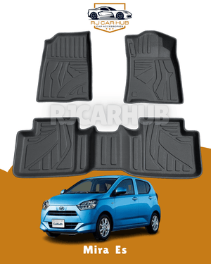 Daihatsu Mira ES ( 2017 - 2024 ) TPE Mats Black 3PCS - Premium Car Accessories by RJCARHUB Pakistan
