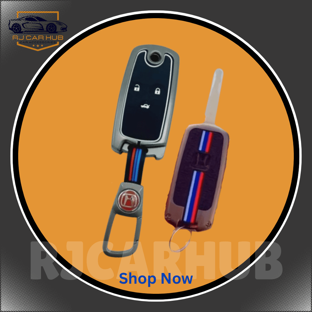 Honda Civic2012 - 2015 Rebirth Metal Key Cover Premium – Luxury Alloy Remote Key Protection Case - Premium Car Accessories by RJCARHUB Official Pakistan