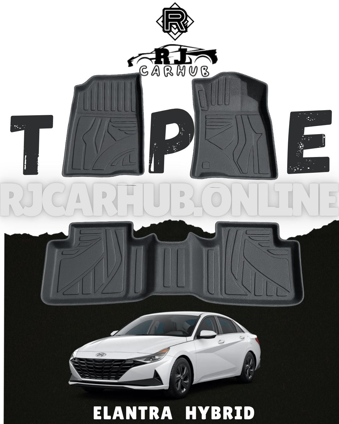 Hyundai Elantra TPE Floor Mats 3 PCS 2021 to 2024 - Premium Car Accessories by RJCARHUB Pakistan