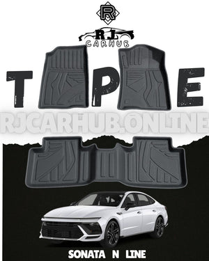 HYUNDAI SONATA N LINE TPE MATS 3 PCS - BLACK - Premium Car Accessories by RJCARHUB Pakistan