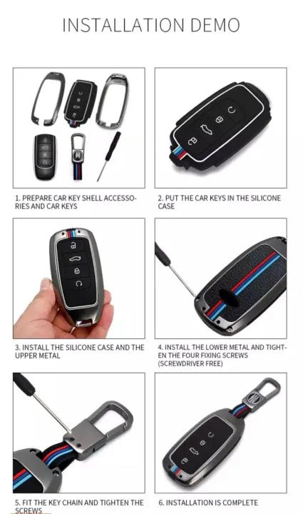 Hyundai Tucson / Elentra 2021 - 2024 Metal Key Cover Premium – Luxury Alloy Remote Key Protection Case - Premium Car Accessories by RJCARHUB Official Pakistan