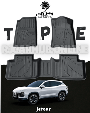 Jetour TPE Floor Mats Premium Quality Original Fitting 3 pcs Black - Premium Car Accessories by RJCARHUB Pakistan