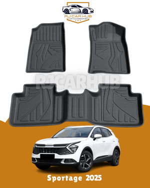 Kia Sportage 2025 TPE Floor Mats Black 3 PCS - Premium Car Accessories by RJCARHUB Pakistan
