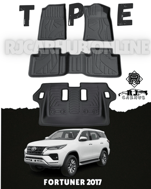 Toyota Fortuner TPE Floor Mats 4pcs (Black) Model 2017 - 2024 - Premium Car Accessories by RJCARHUB Pakistan