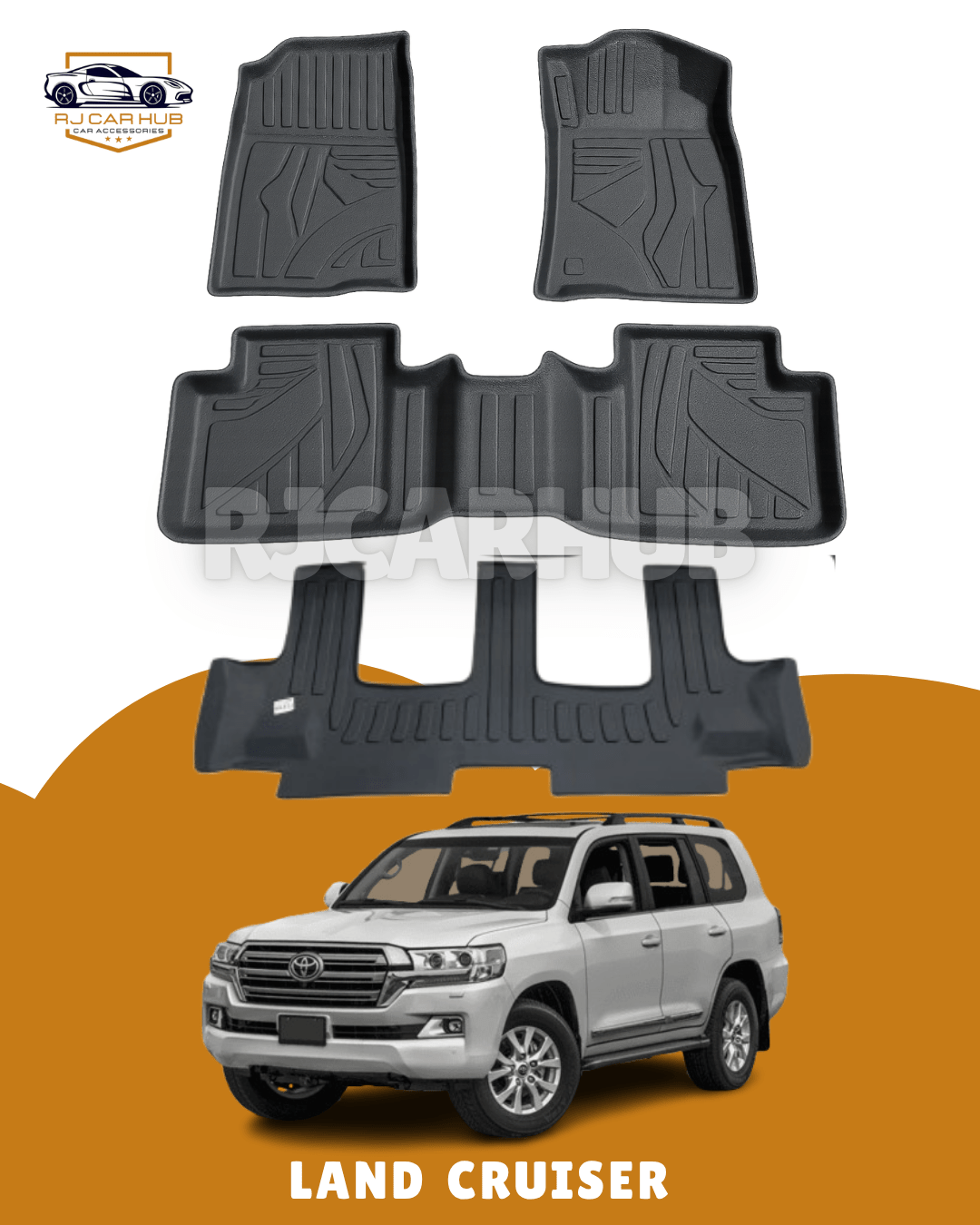 Toyota Land Cruiser V8 FJ200 TPE Mats (4 PCS ) - Premium Car Accessories by RJCARHUB Pakistan